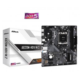 Mainboard|ASROCK|AMD A620|SAM5|Micro-ATX|Memory DDR5|Memory slots 2|2xPCI-Express 3.0 1x|1xPCI-Express 4.0 16x|2xM.2|1xHDMI|1xDi