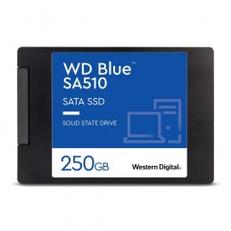 SSD|WESTERN DIGITAL|Blue SA510|250GB|SATA 3.0|Write speed 440 MBytes/sec|Read speed 555 MBytes/sec|2,5"|TBW 100 TB|MTBF 1750000 