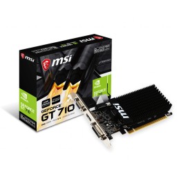 MSI GT 710 2GD3H LP NVIDIA 2 GB GeForce GT 710 DDR3 PCI Express 2.0 x16 (uses x8) HDMI ports quantity 1 Memory clock speed 1600 