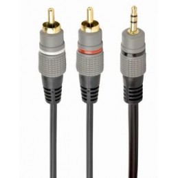 CABLE AUDIO 3.5MM TO 2RCA 5M/GOLD CCA-352-5M GEMBIRD