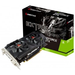 Graphics Card|BIOSTAR|NVIDIA GeForce GTX 1050 TI|4 GB|GDDR5|128 bit|PCIE 3.0 16x|Memory 7008 MHz|GPU 1291 MHz|Dual Slot Fansink|