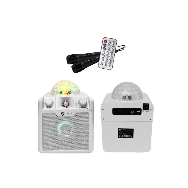 Portable Speaker|N-GEAR|DISCO BLOCK 410 WHITE|White|Wireless|Bluetooth|DISCOBLOCK410W