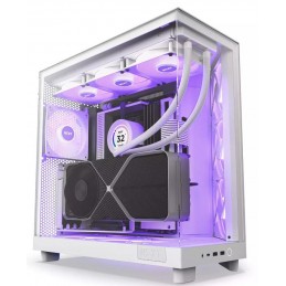 Case|NZXT|H6 Flow RGB|MidiTower|Case product features Transparent panel|Not included|ATX|MicroATX|MiniITX|Colour White|CC-H61FW-