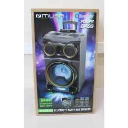 SALE OUT. Muse M-1938 DJ Party Box Bluetooth Speaker With FM and Battery, DAMAGED PACKAGING | Party Box Bluetooth Speaker | M-19