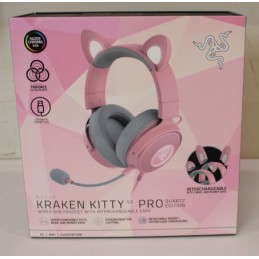 SALE OUT. Razer Kraken V2 Pro, Kitty Edition, Gaming Headset, Wired, Quartz, UNPACKED, USED, DIRTY, SCRATCHED | Wired | Over-Ear