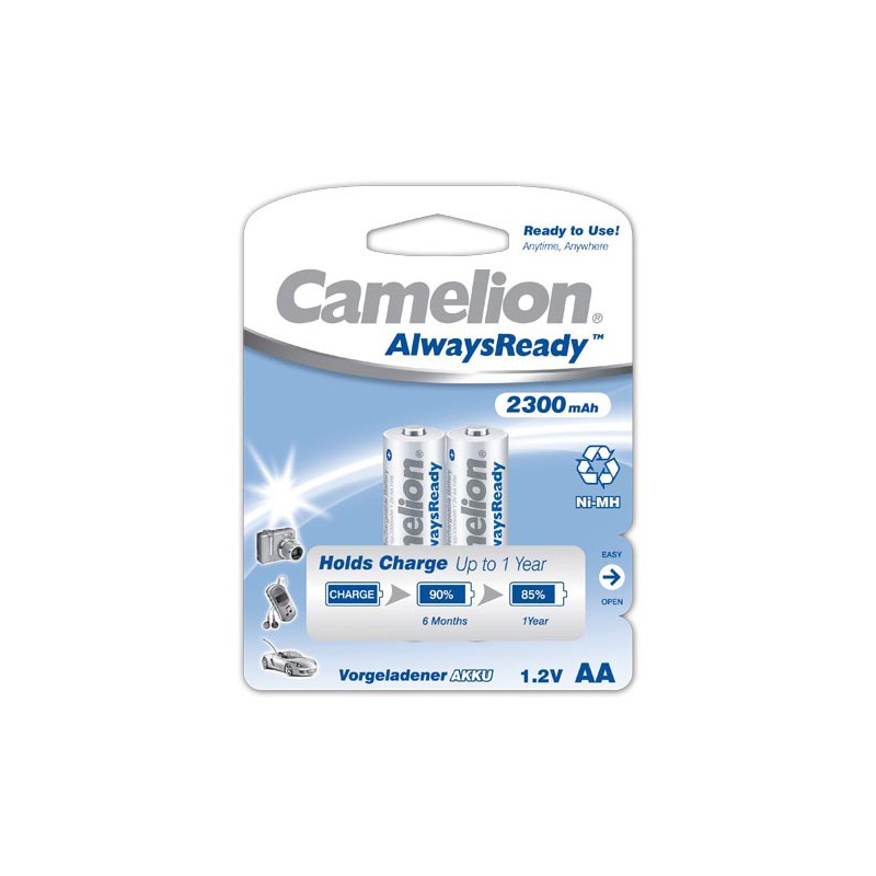 Camelion | AA/HR6 | 2300 mAh | AlwaysReady Rechargeable Batteries Ni-MH | 2 pc(s)