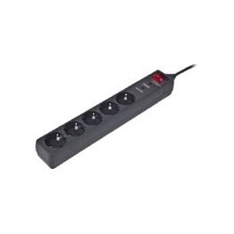 Surge Protector SPG5-C-10/ 3 m/ 5 Sockets/ Black