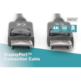 Digitus | DisplayPort Connection Cable | Black | DP male | DP male | DP to DP | 1 m