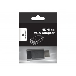 Gembird | HDMI to VGA adapter, single port | Black | HDMI | VGA