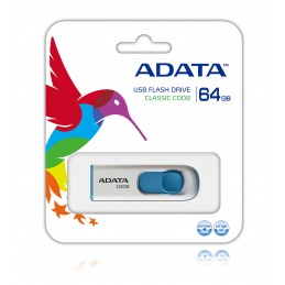 ADATA | C008 | 64 GB | USB 2.0 | White/Blue