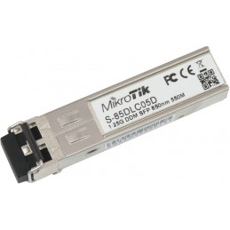 MikroTik | S-85DLC05D | SFP | Multi-Mode Fiber | Dual LC | 10/100/1000 Mbit/s | Wavelength 850 nm | Maximum transfer distance 55