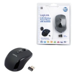 Logilink | Maus optisch Funk 2.4 GHz | 2.4GH wireless mini mouse with autolink | wireless | Black