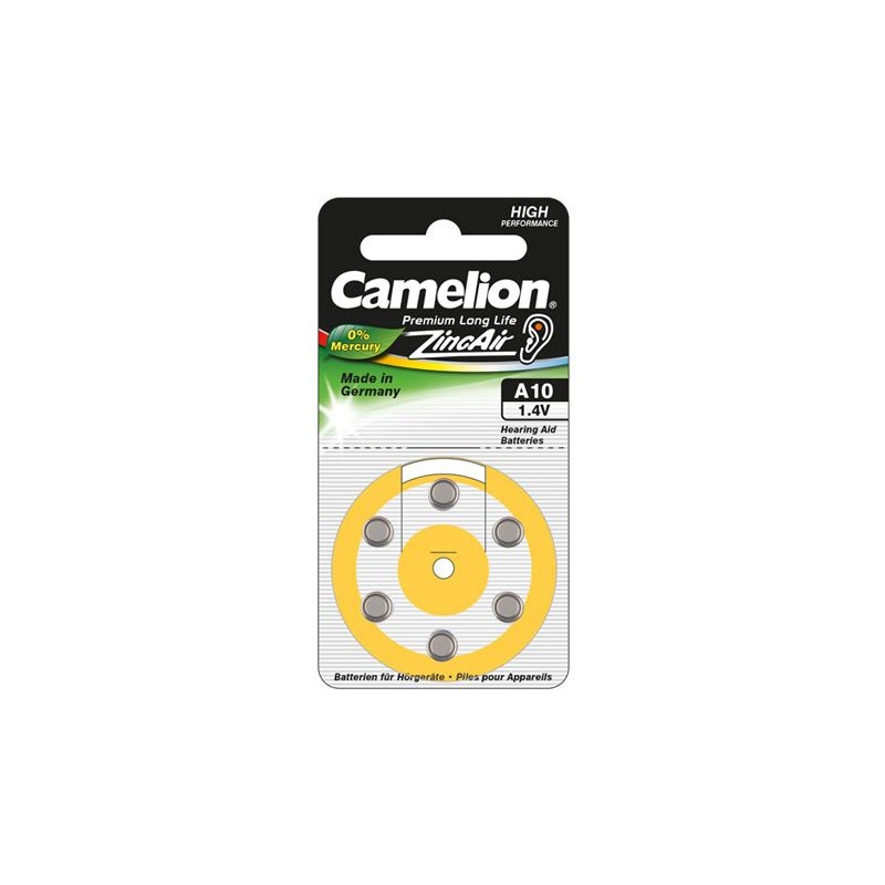 Camelion | A10/DA10/ZL10 | Zinc air cells | 6 pc(s)