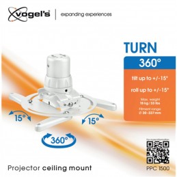 Vogels | Projector Ceiling mount | Turn, Tilt | Maximum weight (capacity) 15 kg | White