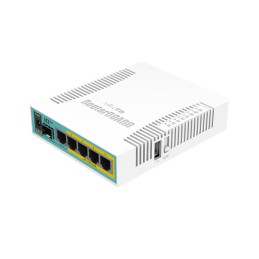 Mikrotik Wired Ethernet Router RB960PGS, hEX PoE, CPU 800MHz, 128MB RAM, 16MB, 1xSFP, 5xGigabit LAN, 1xUSB, Power Output On port