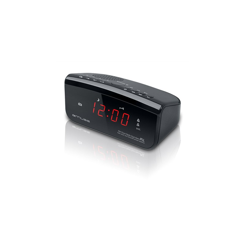 Muse | Clock radio PLL | M-12CR | Alarm function | Black