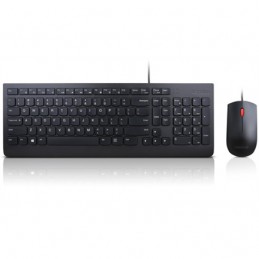 Lenovo | Essential | Essential Wired Keyboard and Mouse Combo - US English with Euro symbol | Black | Keyboard and Mouse Set | W