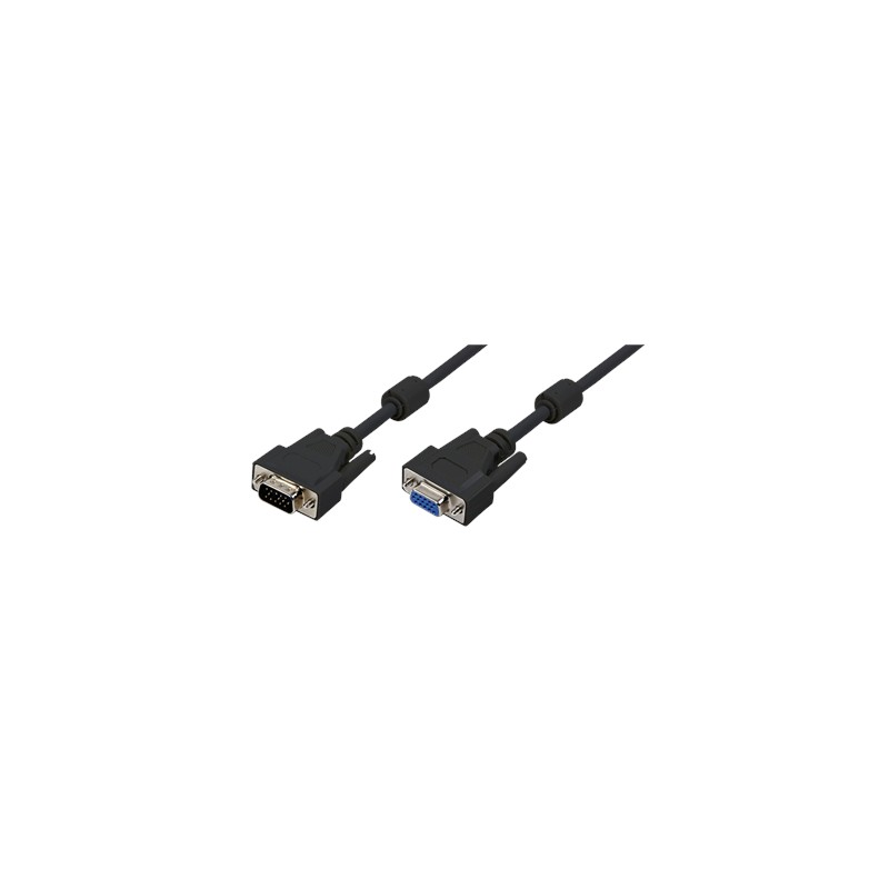 Logilink | Black | HD DSUB 15-pin male | HD DSUB 15-pin female | VGA to VGA | 1.8 m