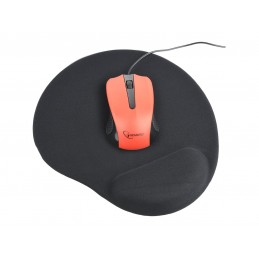 Gembird | Gel mouse pad with wrist support | Ergonomic mouse pad | 240 x 220 x 4 mm | Black