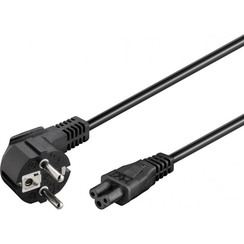 Goobay | Power supply cord (CEE/7/7 to mickey), angled | 68004 | Black