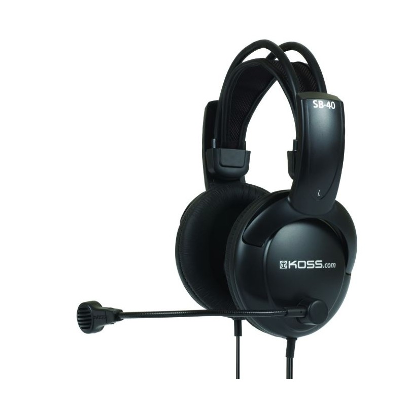 Koss | Headphones | SB40 | Wired | On-Ear | Microphone | Black