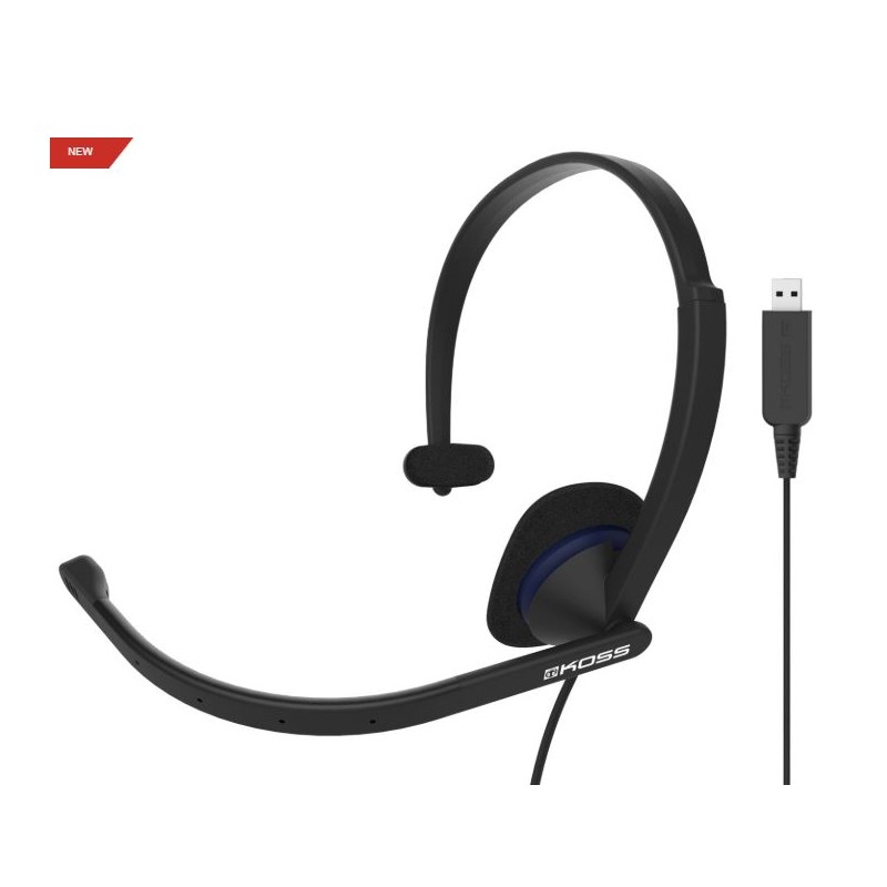 Koss | Headphones | CS195 USB | Wired | On-Ear | Microphone | Black