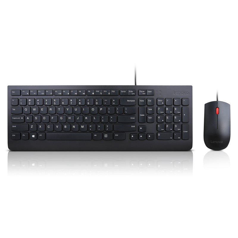 Lenovo | Essential | Essential Wired Keyboard and Mouse Combo - Lithuanian | Black | Keyboard and Mouse Set | Wired | EN/LT | Bl