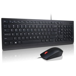 Lenovo | Essential | Essential Wired Keyboard and Mouse Combo - Lithuanian | Black | Keyboard and Mouse Set | Wired | EN/LT | Bl