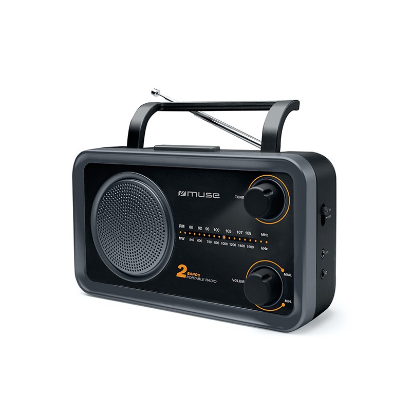 Muse | 2-bands portable radio | M-06DS | AUX in | Grey