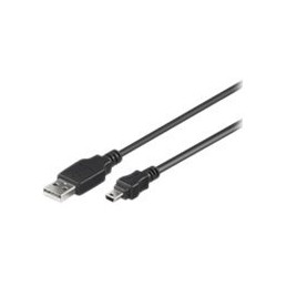 Goobay 50767 USB 2.0 Hi-Speed cable, black, 1.8 m | Goobay | USB-A to mini-USB