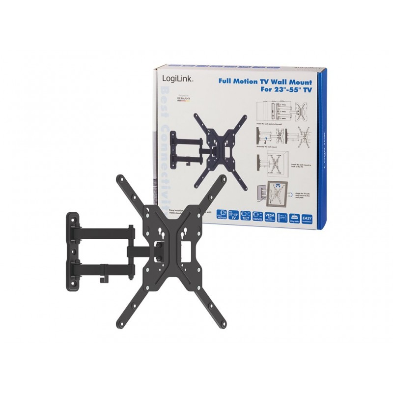 Logilink BP0016 TV Wall mount, 23"-55", tilt +15 -15 ,swievel +-90 , 395mm | Logilink