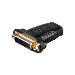 Goobay | HDMI/DVI-I adapter, gold-plated | 68690 | Black | HDMI female (Type A) | DVI-I female Dual-Link (24+5 pin)