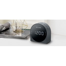 Muse | Dual Alarm Clock radio PLL | M-185CR | AUX in | Black