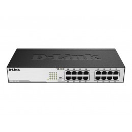 D-Link | 16-Port Gigabit Unmanaged Desktop Switch | DGS-1016D | Unmanaged | Desktop