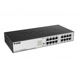 D-Link | 16-Port Gigabit Unmanaged Desktop Switch | DGS-1016D | Unmanaged | Desktop