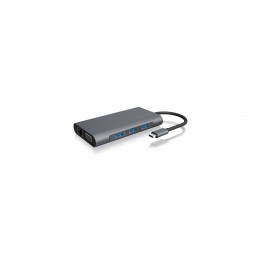 Icy Box IB-DK4040-CPD USB Type-C DockingStation with two video interfaces | Raidsonic