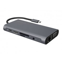 Icy Box IB-DK4040-CPD USB Type-C DockingStation with two video interfaces | Raidsonic
