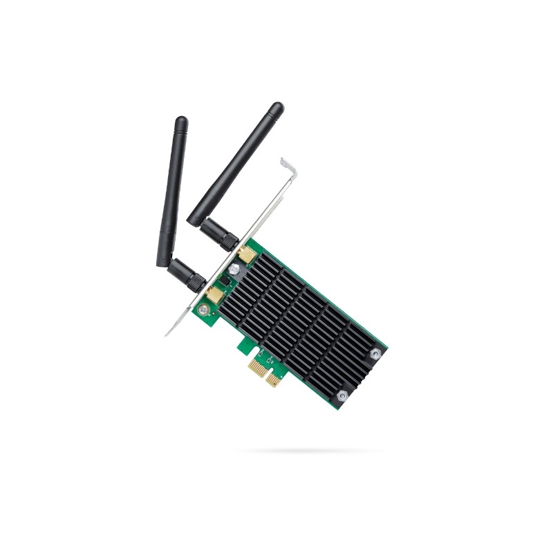 TP-LINK Archer T4E Dual Band PCI Express Adapter 2.4GHz/5GHz, 802.11ac, 300+867 Mbps, 2xDetachable antennas