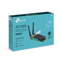 TP-LINK Archer T4E Dual Band PCI Express Adapter 2.4GHz/5GHz, 802.11ac, 300+867 Mbps, 2xDetachable antennas