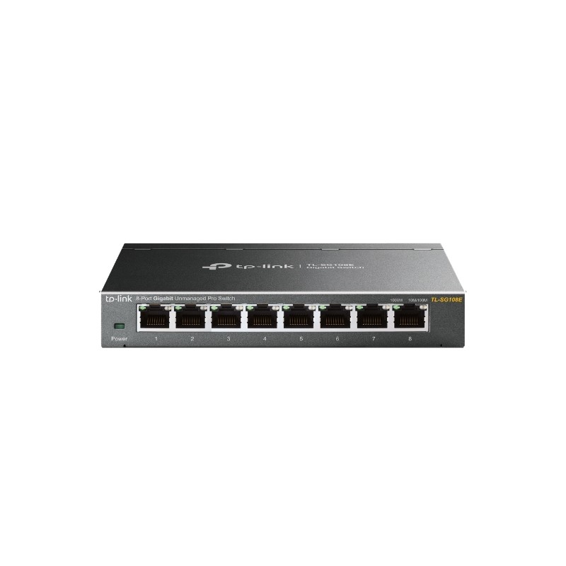 TP-LINK | Switch | TL-SG108E | Web managed | Wall mountable | 1 Gbps (RJ-45) ports quantity 8 | Power supply type External | 36 