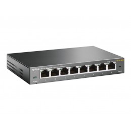 TP-LINK | Switch | TL-SG108E | Web managed | Wall mountable | 1 Gbps (RJ-45) ports quantity 8 | Power supply type External | 36 