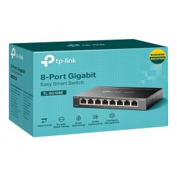 TP-LINK | Switch | TL-SG108E | Web managed | Wall mountable | 1 Gbps (RJ-45) ports quantity 8 | Power supply type External | 36 