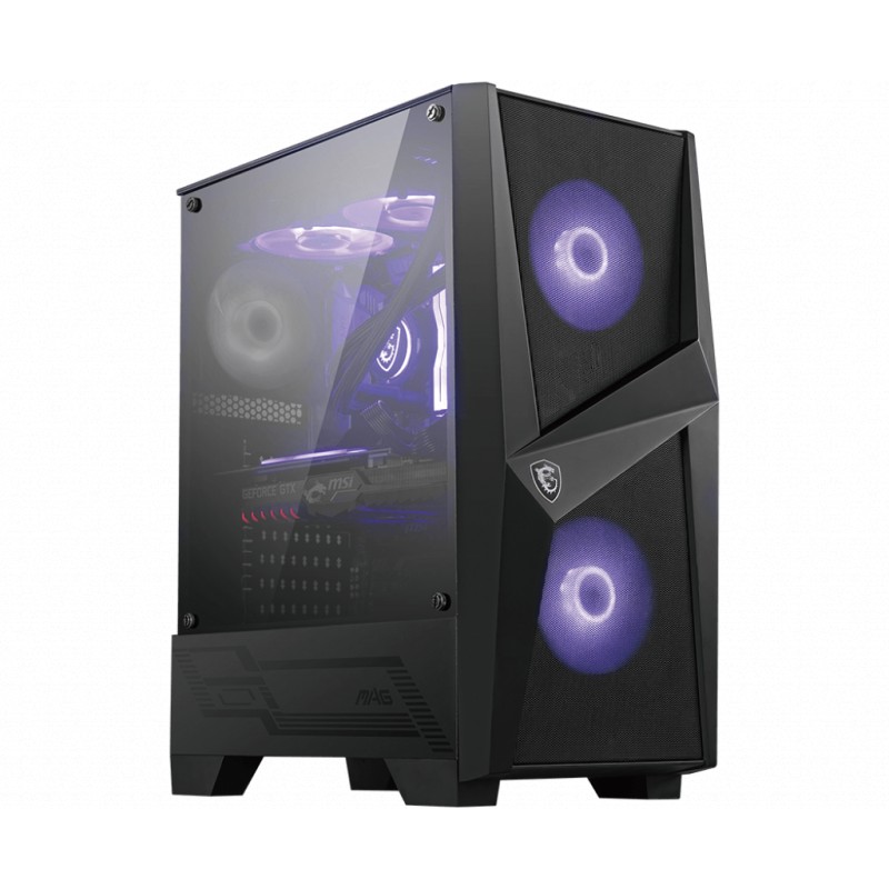 MSI MAG FORGE 100M PC Case, Mid-Tower, USB 3.2, Black | MSI | MAG FORGE 100M | Black | ATX | Power supply included No