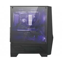 MSI MAG FORGE 100M PC Case, Mid-Tower, USB 3.2, Black | MSI | MAG FORGE 100M | Black | ATX | Power supply included No