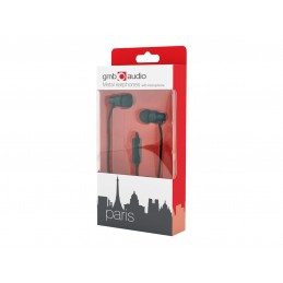 Gembird | Metal earphones with microphone "Paris" | Built-in microphone | 3.5 mm | Black