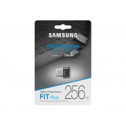 Samsung | FIT Plus | MUF-256AB/APC | 256 GB | USB 3.1 | Black/Silver