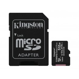 Kingston | Canvas Select Plus | 512 GB | Micro SD | Flash memory class 10 | SD adapter