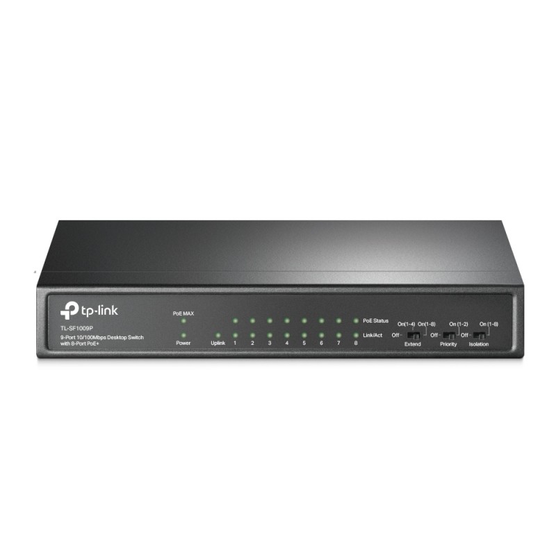 TP-LINK | Switch | TL-SF1009P | Unmanaged | Desktop | 10/100 Mbps (RJ-45) ports quantity 9 | PoE+ ports quantity 8 | Power suppl