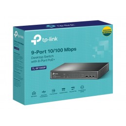 TP-LINK | Switch | TL-SF1009P | Unmanaged | Desktop | 10/100 Mbps (RJ-45) ports quantity 9 | PoE+ ports quantity 8 | Power suppl