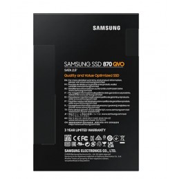 Samsung | SSD | 870 QVO | 1000 GB | SSD form factor 2.5" | SSD interface SATA III | Read speed 560 MB/s | Write speed 530 MB/s